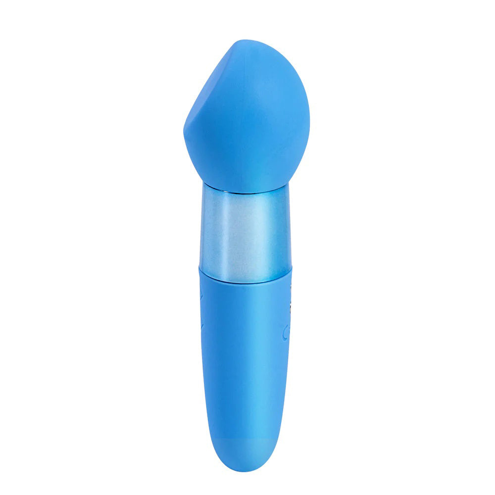 Rina Rechargeable Dual Motor Silicone 15- Function Vibrator - Blue MTMA23-03-B7