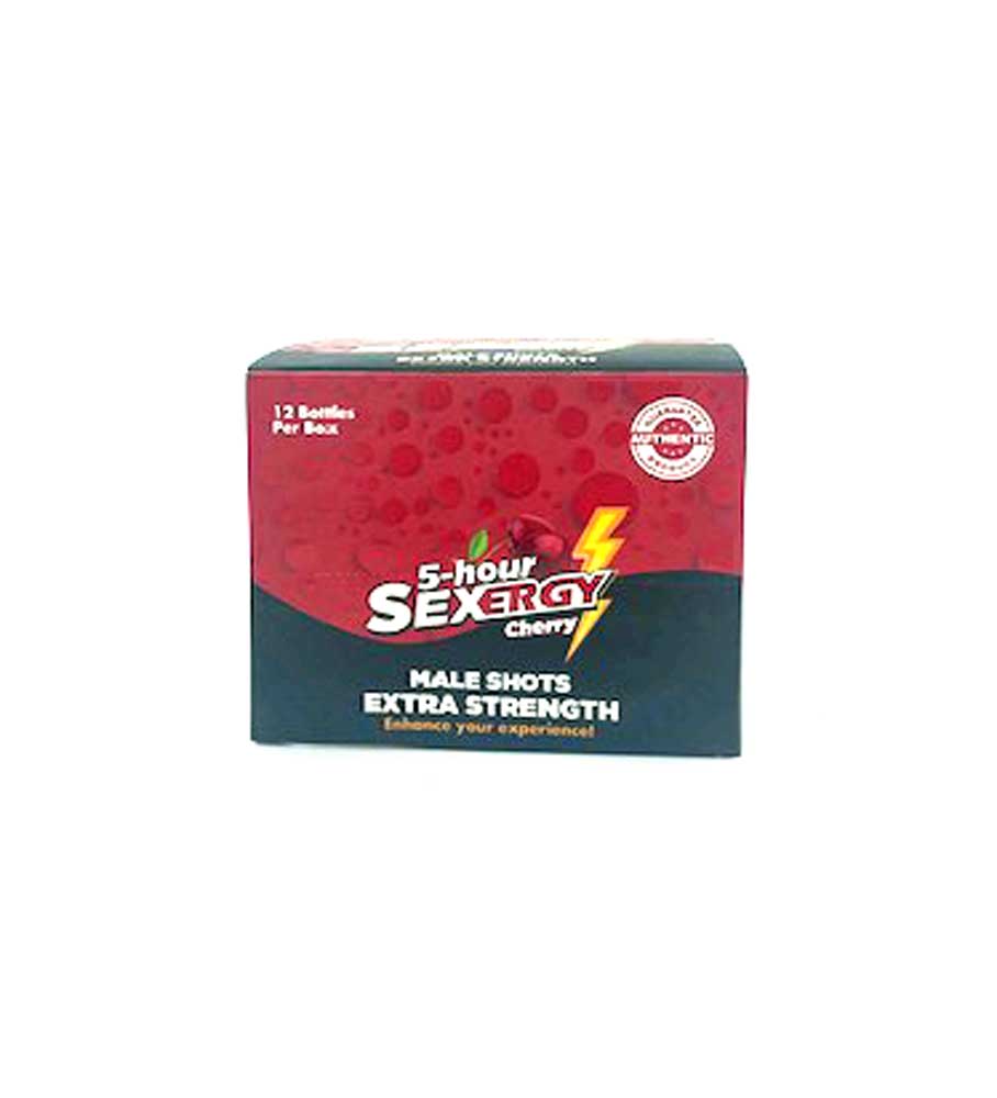 Sexergy - Male Liquid Shot 12 Ct Display - Cherry CG-SEXMLIQ