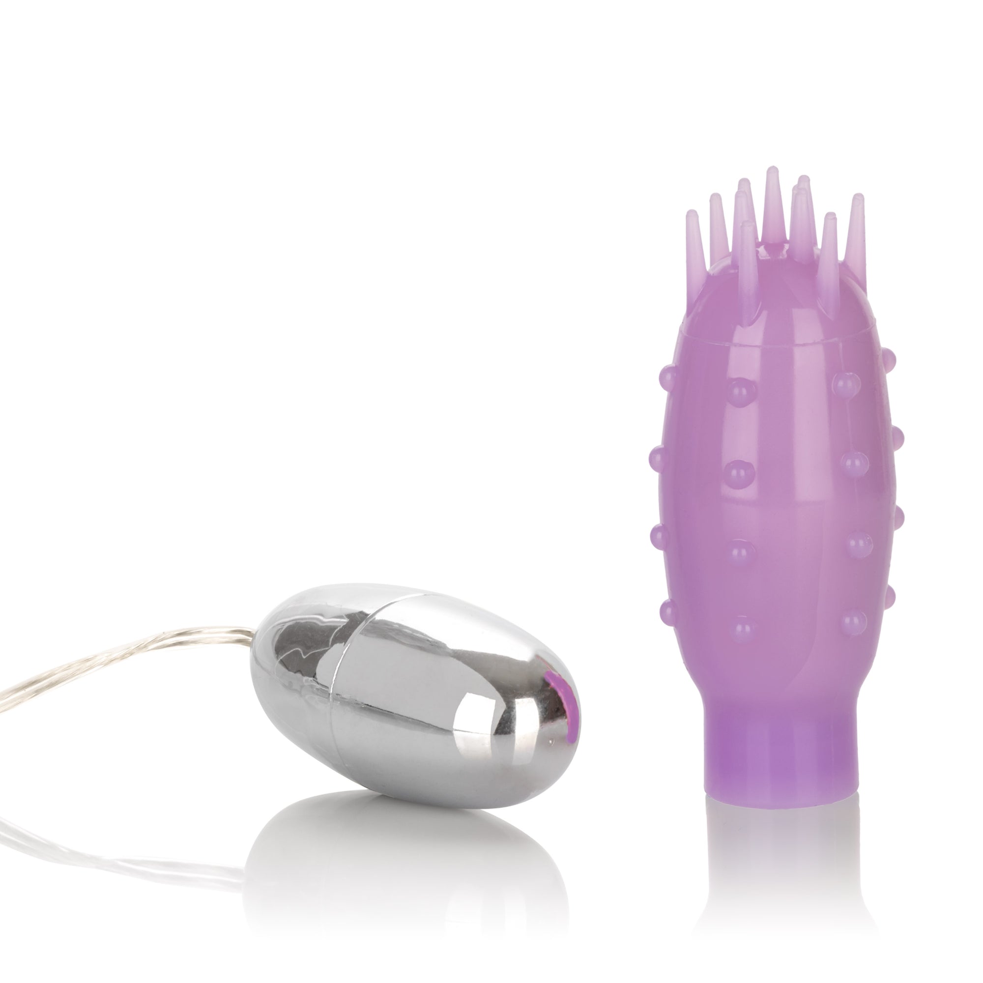 Silicone Slims Vibrating Nubby Bullet - Purple SE1132142