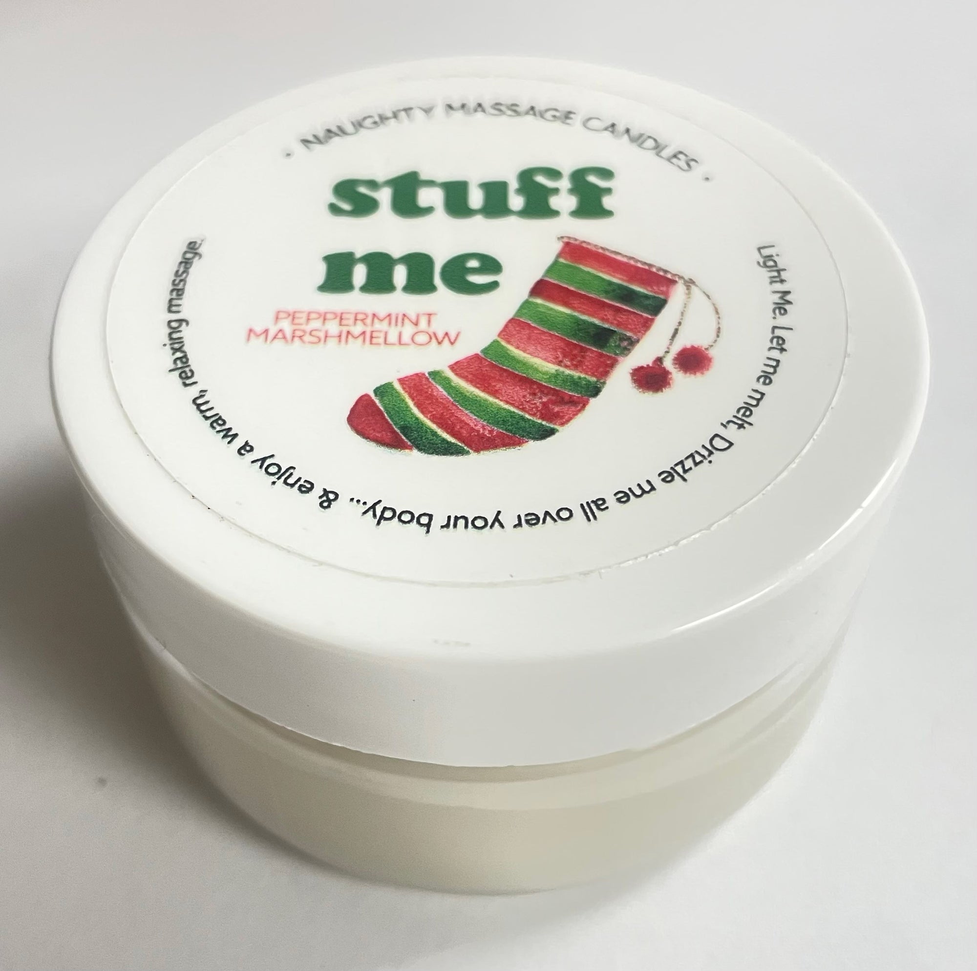 Stuff Me Massage Candle - Peppermint Marshmallow 1.7 Oz KS14311