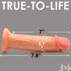 Jock Real Skin 8 Vibrating Silicone Dildo Light "