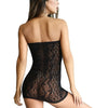 Lace Strapless Mini Dress Black