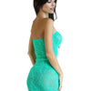 Lace Strapless Mini Dress Green