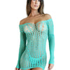 Tease Sleeve Mini Dress Green