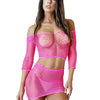 Seduce Sleeve Top & Skirt Set Pink