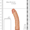 Realrock 7in Realistic Dildo Curved Tan