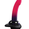 Duo Silicone Dildo (non Vibrating) With Harness Pink/purple